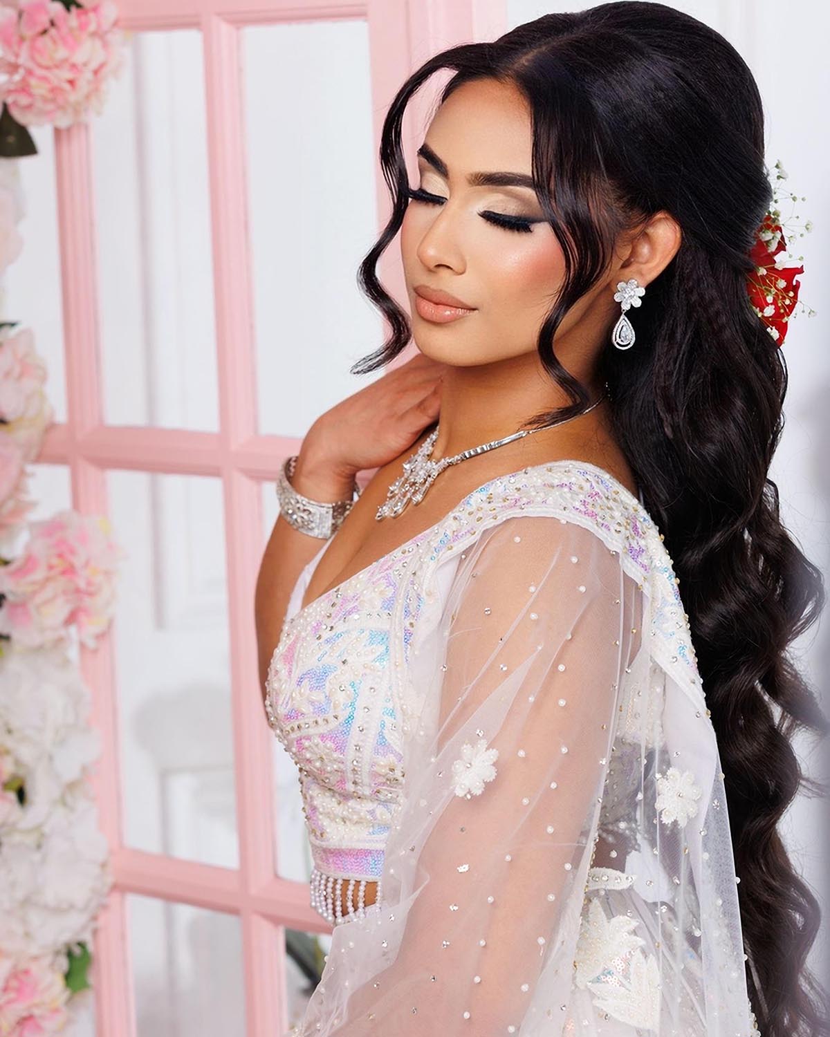 makeup_artist _scarborough_3 Bride getting ready at She Said Yes Studio in Scarborough, Ontario.